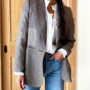 houndstooth linen dinner jacket